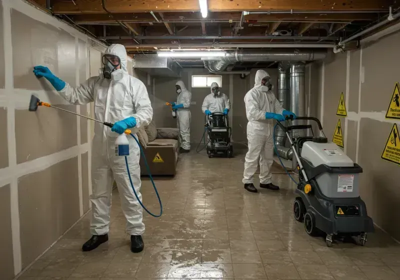 Basement Moisture Removal and Structural Drying process in Pacifica, CA